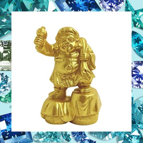 大黒天 置物 開運七福神 ゴールド 大黒天様像 仏像 置物 開運招福 豊漁
