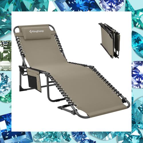 KingCamp サマーベッド 折りたたみ キャンプコット 3way 簡易ベッド アウトドア 5段階調節 寝心地良い オックスフォード ビーチチェア 昼