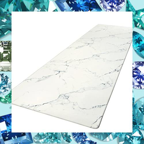 ヨコズナクリエーション 拭けるキッチンマット ビニール製 抗菌防臭 防カビ 防炎 (大理石, 約45×240cm)の通販は