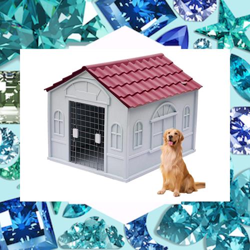 HPYWTJY 犬小屋 大型犬 プラスチック 犬小屋 屋外用 中型犬 断熱 犬小屋 屋外用 小型犬 犬小屋 室内 屋外 (S-ピンク)