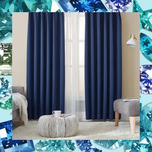 Hansleep カーテン 1級遮光 4枚セット 幅100cm丈150cm ネイビー 断熱 防寒 防音 省エネ 厚手 無地 おしゃれ 洗える リビング用 (カーテンの通販は 5,350円