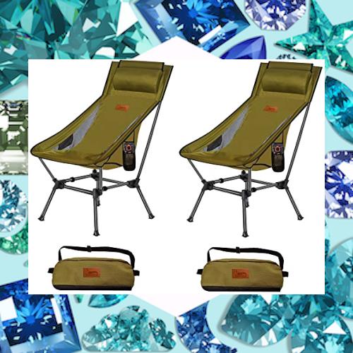DesertFox アウトドアチェア 2WAY キャンプ椅子 ローチェア 軽量 枕付き ハイバック 【独自開発のカップホルダー】 耐荷重150kg コンパクの通販は