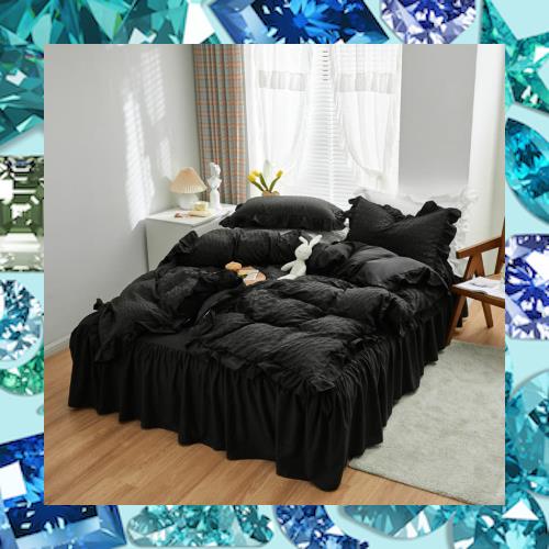 布団カバー 3点セット 4点セット フリル付き布団カバー 寝具カバー 洋式・和式兼用 ベッドカバー 掛け布団カバー ボックスシーツ 枕カバの通販は