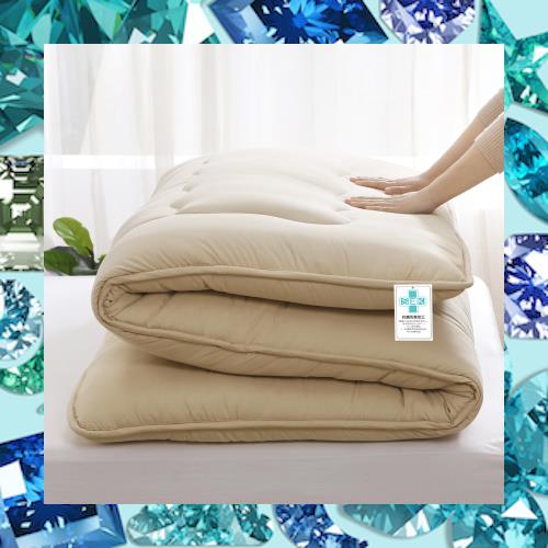 Keusnix 敷き布団 ダブル 敷布団 しきぶとん 極厚 約10cm しきふとん 固綿入リ ボリュームたっぷり しき布団 三層構造 体圧分散 防ダニ