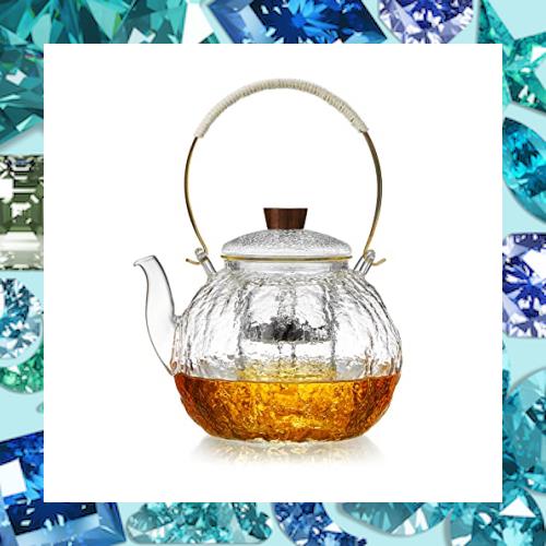 ポカロティー 耐熱ガラスティーポット 上手型 満水容量1290ml 大容量 直火対応 耐熱ガラスやかん 紅茶 緑茶 フルーツティー リーフティーの通販は 6,225円