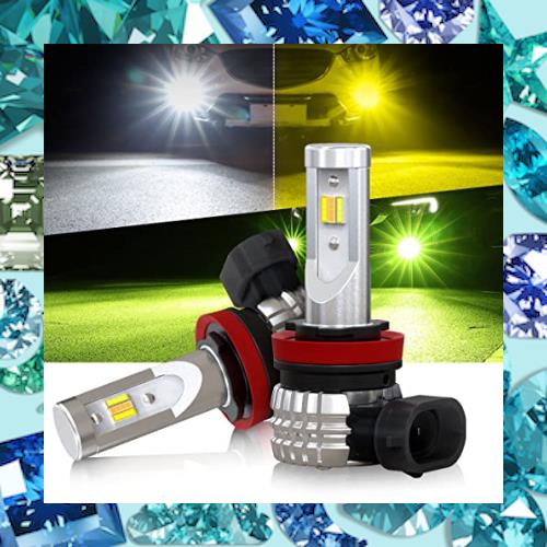【2023年爆光モデル】h8 led フォグ 3色切り替え h11 led フォグランプ 3色切替 ホワイト/黄色/ライムグリーン 爆光 ホワイト/イエロー/