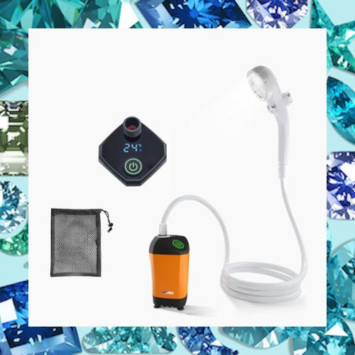 「大容量9000mah」Gfoxmall ポータブルシャワー 電動シャワー【 加圧シャワーヘッド+ 収納袋】PSE認証 水圧強い 節能モード 長持ち運転18の通販は 7,407円