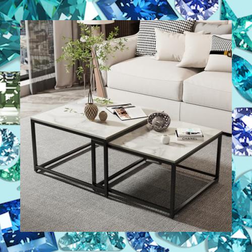 UNHO ローテーブル おしゃれ ネストテーブル 2個セット Amazon.co.jp: UNHO ローテーブル おしゃれ ネストテーブル 2個セット