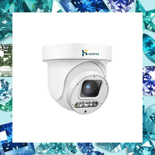 【強化版800万画質・夜間カラー撮影】KEOYEE 防犯カメラ 屋外 監視カメラ POE有線 800万画素PTZ 360度広角撮影カメラ 全方位監視 動体検