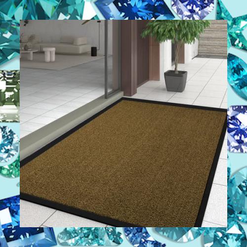 [Bcrio] 玄関マット 屋外 滑り止め 業務用 家庭用 速乾 マット シンプル 泥落とし 水洗いOK エントランスマット(ブラウン120*150)