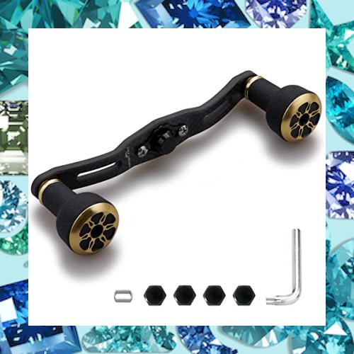 HEIGHTEN 120/110mm リール ハンドル 厚さ4mm 1.5K炭布 カーボン 24mm TPE製 ノブ搭載 シマノ(SHIMANO) ダイワ(DAIWA) アブ(Abu) 通用 ベ