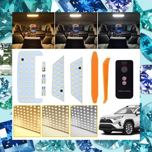 トヨタ RAV4 50系LEDルームランプセット 新型 3色30段階調光 リモコン付き 新型RAV4 MXAA52/MXAA54 AXAH52/AXAH54 H31.4〜 内装パーツ 電の通販は 4,998円