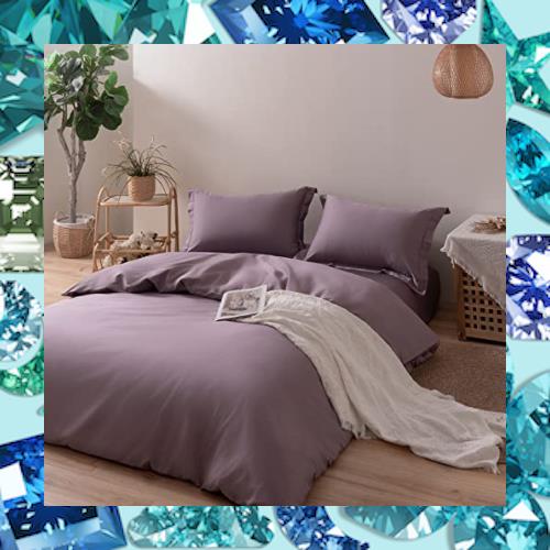 MILDLY 掛け布団カバー ダブル 190x210cm 単品 オーストラリア綿100% ホテル仕様 サテン調 おしゃれ 掛ふとんカバー 190 210 ヒモ8枚 柔