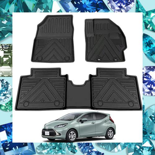 トヨタ 新型 アクア MX系 3Dフロアマット 3Dカーマット 立体フロアマット 車専用 フロアマット 立体カーマット TPE材質 耐汚れ 抗菌効果 の通販は