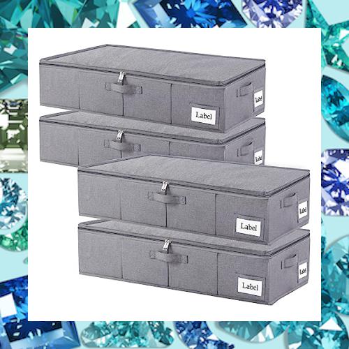 Yawinhe ベッド下収納 ベッド下収納ケース 布団収納袋 折りたたみ式 60x30x15cm 大容量 持ち手付き 防塵 ファスナー式 衣類収納袋 衣類、の通販は 5,147円