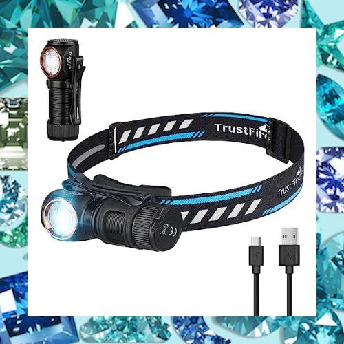 TrustFire ヘッドライト 充電式 MT15 フラッシュライト 懐中電灯 兼用 LEDヘッドランプ 明るい 1000ルーメン 5種点灯モード アウトドア用