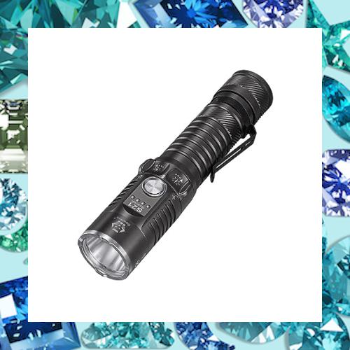 RovyVon S21 グレー 懐中電灯 4000ルーメン 充電式 ロングビーム距離スローサーチライト IPX8防水 家庭 狩猟 探し アウトドアレスキュー