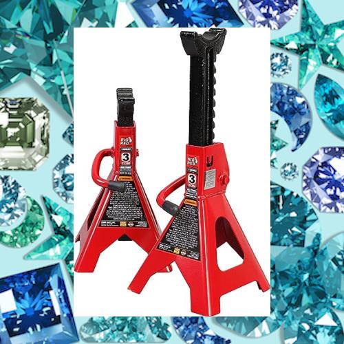 BIG RED ジャッキスタンド 3t 2個セット リジットラック 高さ12段階調整可能 最低位285mm/最高位425mm ジャッキ 馬 スチール製 タイヤ交の通販は 4,869円