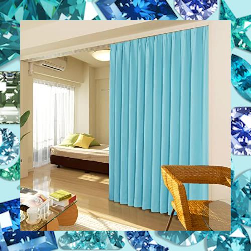 Deconovo 遮光カーテン 幅130x丈230cm ターコイズブルー 2枚入 ドレープカーテン 仕切り 防寒 幅広い 形状記憶加工 北欧 おしゃれ UVカッの通販は 7,013円