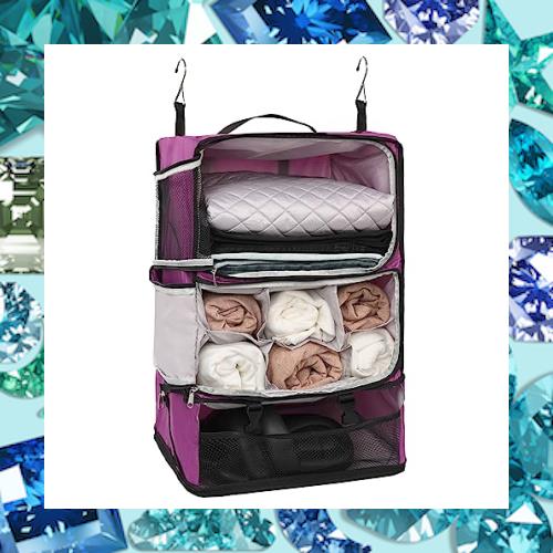 TABITORA(タビトラ) 収納ボックス 吊り下げ インナーバッグ 衣類 つりさげ 収納 ラック 旅行 出張 持ち運べるクローゼット 省スペース 大