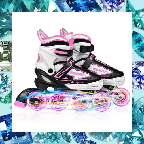 SOHAPI インラインスケート インラインシューズ ローラースケート 大人 子供用 ジュニア ローラー ローラーブレード 女の子 男の子 初心の通販は 7,383円