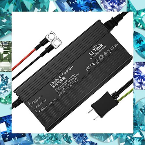 ななページ LiTime 58.4V 10A リン酸鉄リチウムイオンバッテリー専用充電器