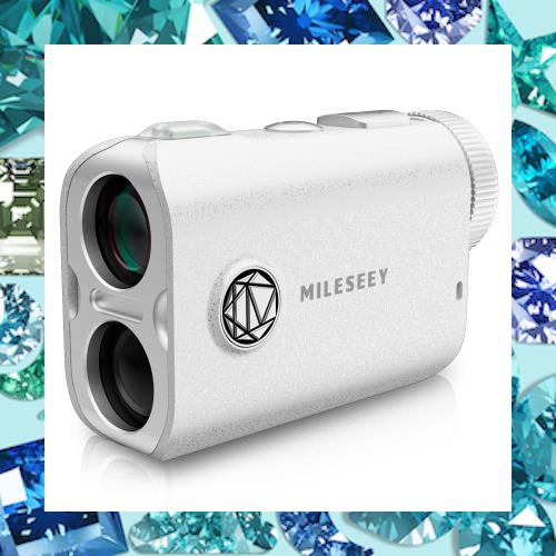 MiLESEEY ゴルフ レーザー距離計 【IP65防水/手のひらサイズ/超速0.1S測定】 PF1 超小型 1000yd対応 高透過率 7.5°視野角 6倍望遠 高低