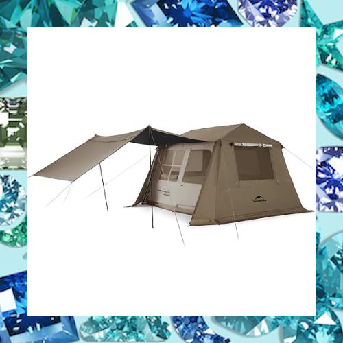 Naturehike 公式 ワンタッチ テント 大型 2〜6人用 ？ロッジ型 UPF50+ パークテント キャンプ 設営簡単 uvカット 自立式 2重層 耐水圧PU20