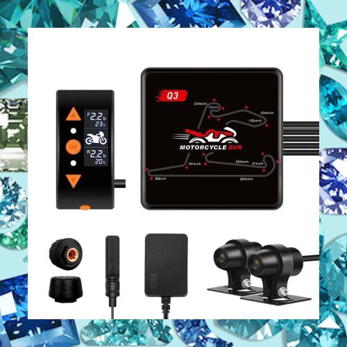 VSYSTOバイクドライブレコーダー 前後カメラ1080P SONYセンサー HDR＆WDR機能 130°広角 全体防水 OLED有線リモコン GPS搭載 TPMSタイヤの通販は