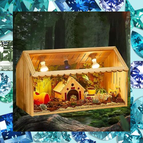 WGXYXFDC 爬虫類ケージ 水陸両用生息地テラリウム 通気性テラリウム 快適な爬虫類テラリウム 小動物テラリウム 60X40X40CM トカゲ、クモ の通販は 7,407円
