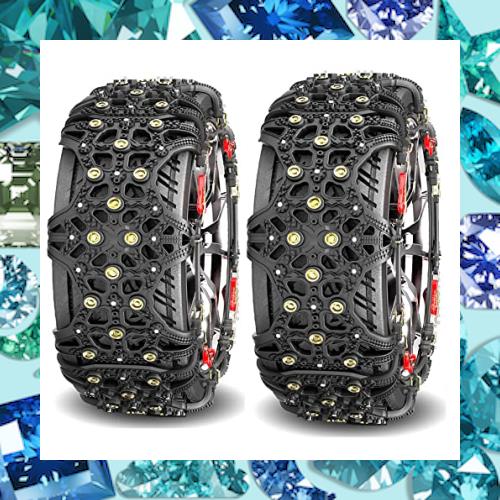 【2023年強化版】 タイヤチェーン 非金属 【正規品】 スノーチェーン アイスバーン カータイヤスノーチェーン軽自動車 :235/50R18, 225/6