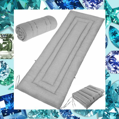 シングル 敷きふとん しじら織り 綿100％ さらさら ごろ寝マット 軽量 肌に優しい 吸汗 速乾 うたた寝 車中泊 洗える 2.0kg グレー