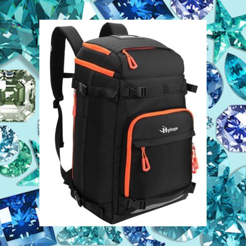 HP HOPE 70L スキーブーツバッグ、ヘルメットバッグ、ジャケット、ゴーグル、手袋、ナイロン耐久性のあるスキーブーツ旅行バックパック防