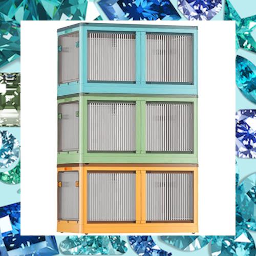 X XUNTAO【収納ボックス 折りたたみ】蓋付き 積み重ね 全方向から取り出せる 両開き扉 3個セット 収納ケース 衣類 布団 おもちゃ 小物 収の通販は 12,839円