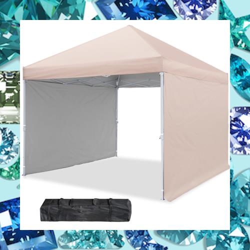 ADVANCE OUTDOOR ワンタッチ タープテント 3段階調節 3m UVカット 耐水 スチール キャンプ アウトドア 耐水専用横幕/サイドシート2枚付属の通販は