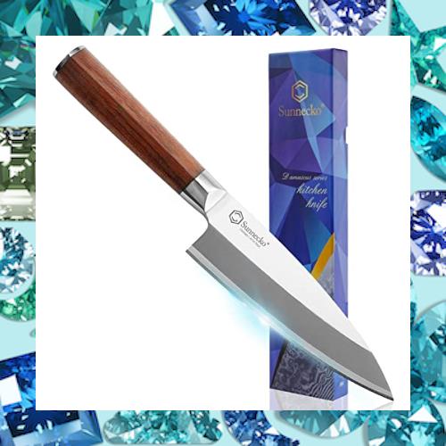 Sunnecko 出刃包丁 包丁 和包丁 165mm 黄檀 ステンレス 魚 片刃 魚さばき 木製ハンドル 家庭用 パン切り包丁 プレゼント ギフトの通販は 8,271円