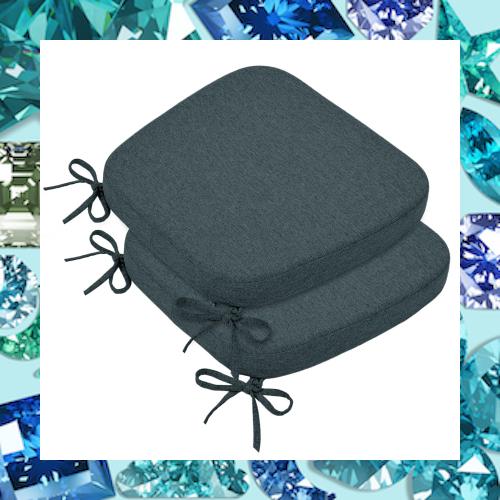 HAVARGO 座布団 椅子用 2枚セット 低反発+高反発 二層構造 椅子クッション 紐付き お尻が痛くならない 竹炭入り 除湿消臭 洗えるカバー の通販は 5,725円