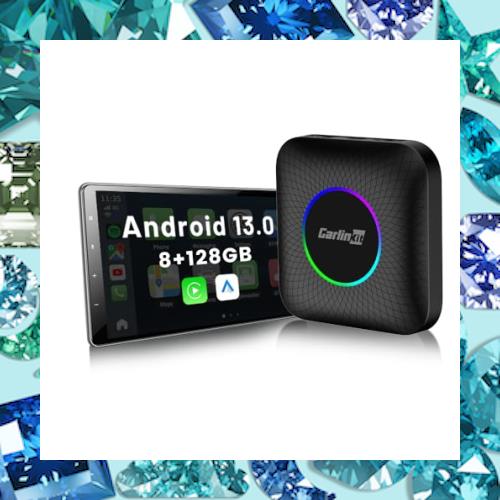 CarlinKit Tbox Ambient Android13.0 Ai Box 8+128GB ワイヤレスCarPlay/Android Auto Youtube等の動画視聴可能 内蔵GPS 画面２分割表示