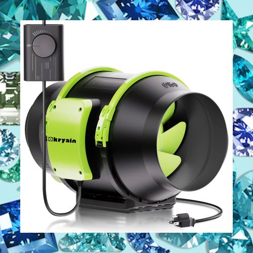 Okryain ダクトファン 150mm ダクト用換気扇 業務用有圧換気扇 無段階風量調速可能 風量677？/h 中間取付形ダクトファン 塗装ブース用換気