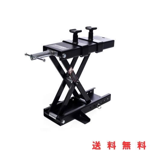 Apextreme バイクジャッキ バイクリフト リフトジャッキ 耐荷重500kg 安全ストッパー付き アタッチメント付き ハンドル付き ブラックの通販は 9,500円