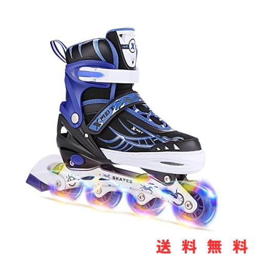 Tolanfio インラインスケート 子供用 ローラースケート サイズ調整可能 女の子 男の子 大人用 キッズ ジュニア 発光 初心者向け？静音？通の通販は 6,299円