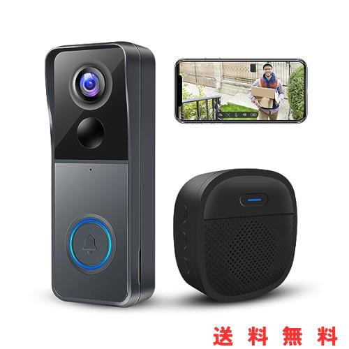 GEREE インターホン ワイヤレス 工事不要 カメラ付き ドアホン ビデオドアベル Alexa対応 WiFi スマホ連動 ワイヤレスインターホン 双方の通販は