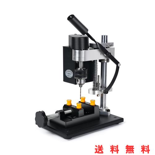 OUYANGミニ小型卓上ボール盤、ドリルチャック0.6-6.5mm DIYの純粋なアルミニウム小さいベンチドリル、7 ギア速度調整可能 金属、木材、プの通販は 7,175円