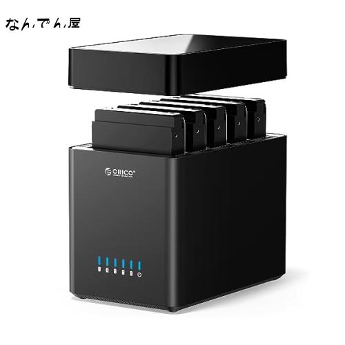 ORICO 3.5インチ HDDケース 5ベイ USB3.0接続 ハードディスクケース 磁気吸着デザイン 18TB*5台対応 SATA3.0 5ベイ ドライブケース アダの通販は