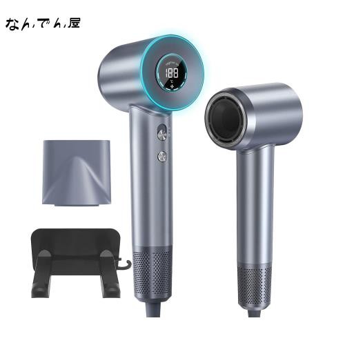 BAOANNY ヘアドライヤー 大風量 速乾 26m/s 温冷リズム LED温度表示 2億 高濃度 マイナスイオン 美髪 静音 軽量 温度調節 ノズル付属 サの通販は