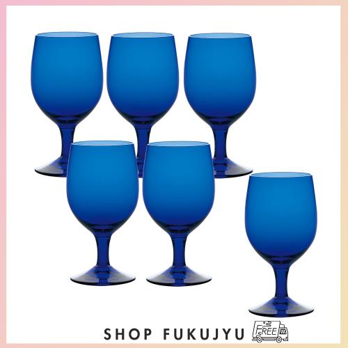 東洋佐々木ガラス ゴブレット ブルー 340ml カラーステム 日本製 割れにくい 食洗機対応 35006HS-UB 6個セットの通販は
