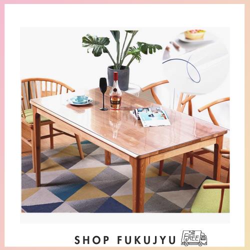 ZIJINJIAJU テーブルクロス 透明 140x80cm PVC テーブルマット 厚さ2mm クリア ビニール PVC製 デスクマット テーブルカバー 防水 汚れ防 5,607円