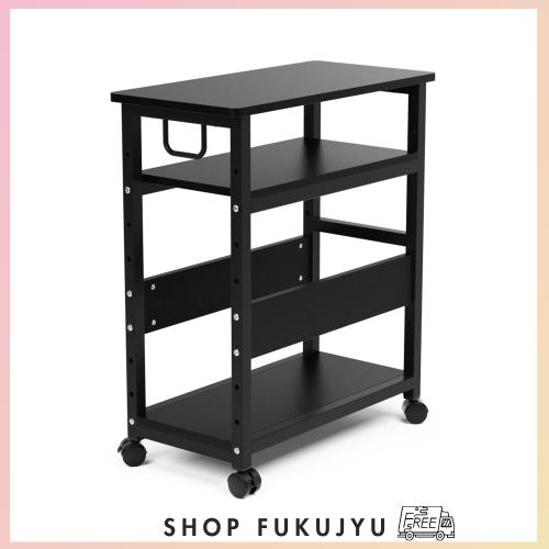 DEWEL パソコンワゴン PCワゴン CPUワゴン プリンターワゴン サイドワゴン キャスター付き 取っ手付き PC本体収納 デスクサイド収納3段 の通販は 9,876円
