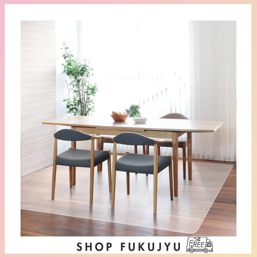 【拭くだけ】ダイニングマット 透明 180×180cm クリアマット 1.5mm厚 拭ける PVCマット 床暖房対応 お手入れ簡単 キッチマット ソフト の通販は