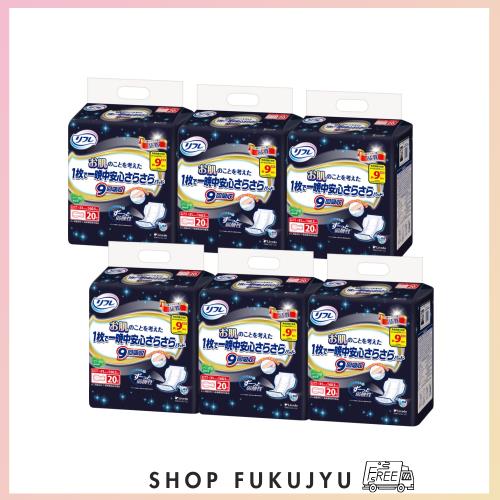 リフレ 【ケース販売】お肌のことを考えた1枚で一晩中安心さらさらパッド9回吸収20枚